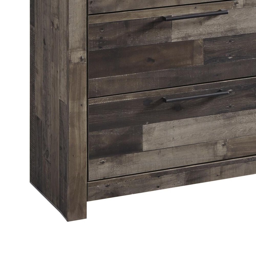 Signature Design by Ashley Derekson 6 Drawer Dresser in Walnut and Gray, , large