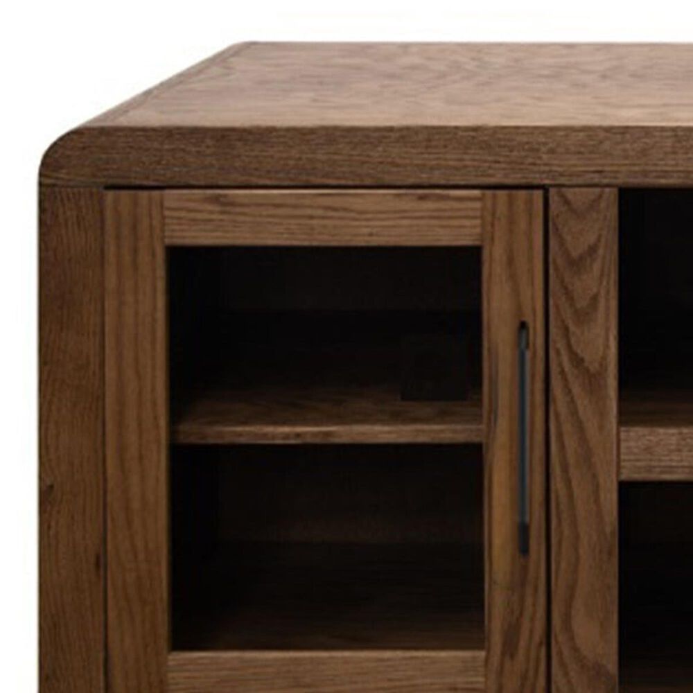 Legends Home Haven 82&quot; TV Stand with Glass Doors in Bourbon, , large