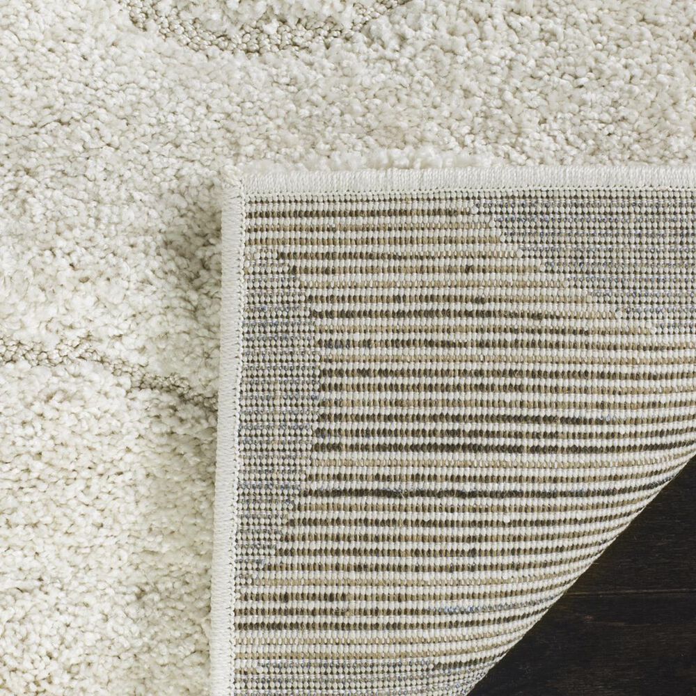 Safavieh Florida Shag SG455-1111-5SQ 5&#39; x 5&#39;  Creme/Creme Square Rug, , large