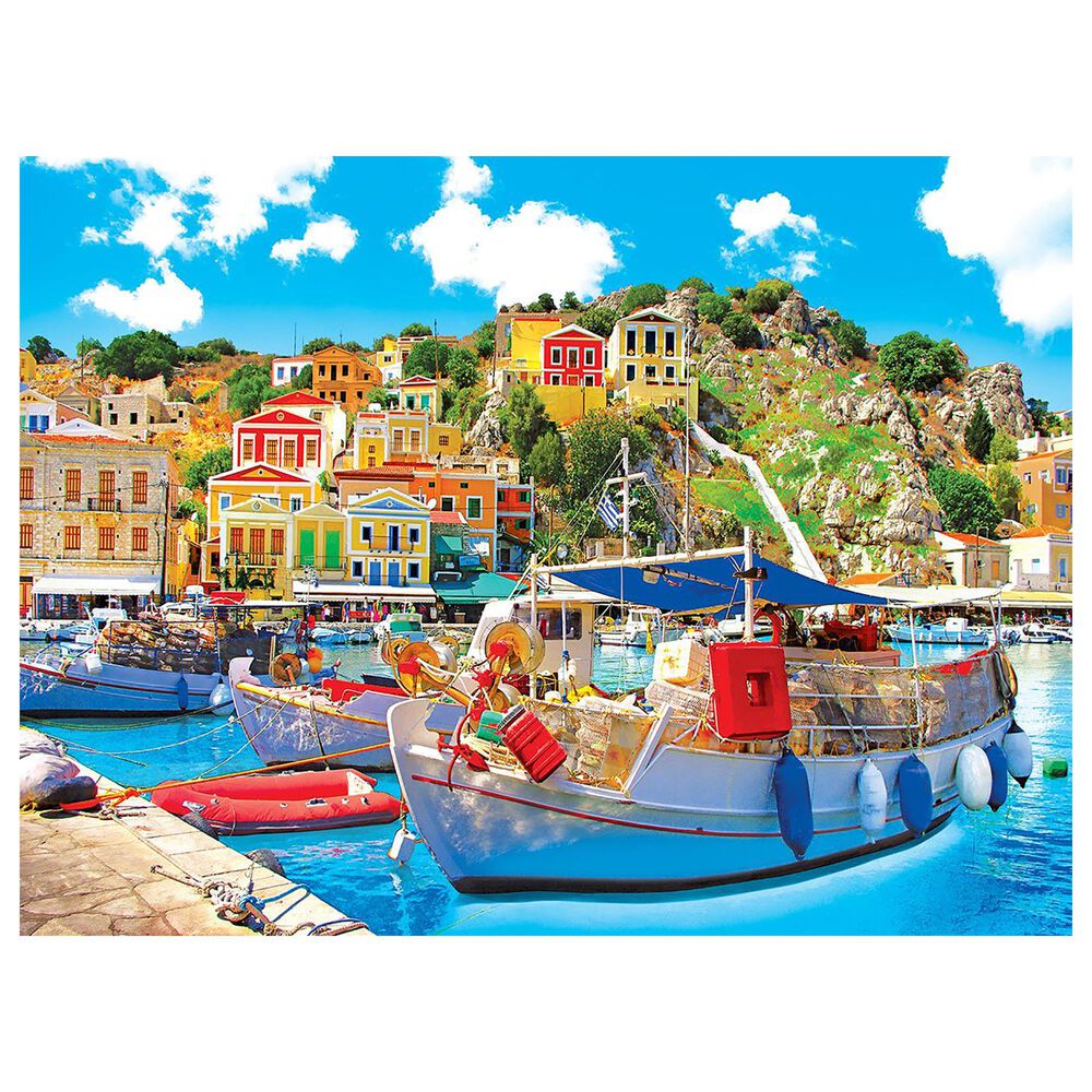 Cra-Z-Art Kodak 1000 Piece Premium Puzzle Symi with Boats in the Harbor, Greece, , large