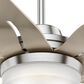 Hunter Correne 56" Ceiling Fan with LED Light in Brushed Nickel, , large