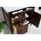 James Martin Vanities Brittany 36" Single Bathroom Vanity in Burnished Mahogany with 3 cm Carrara White Marble Top and Rectangle Sink, , large