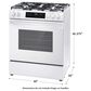 Frigidaire 30" Slide-In Front Control Gas Range with Quick Boil in White, , large
