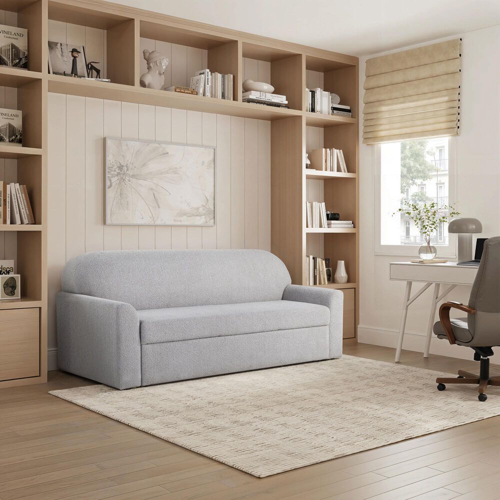 Lifestyle Solutions Willow Stationary Convertible Sofa in Light Gray, , large
