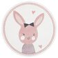 Safavieh Carousel CRK166 5"3" Round Ivory and Pink Kids  Area Rug, , large