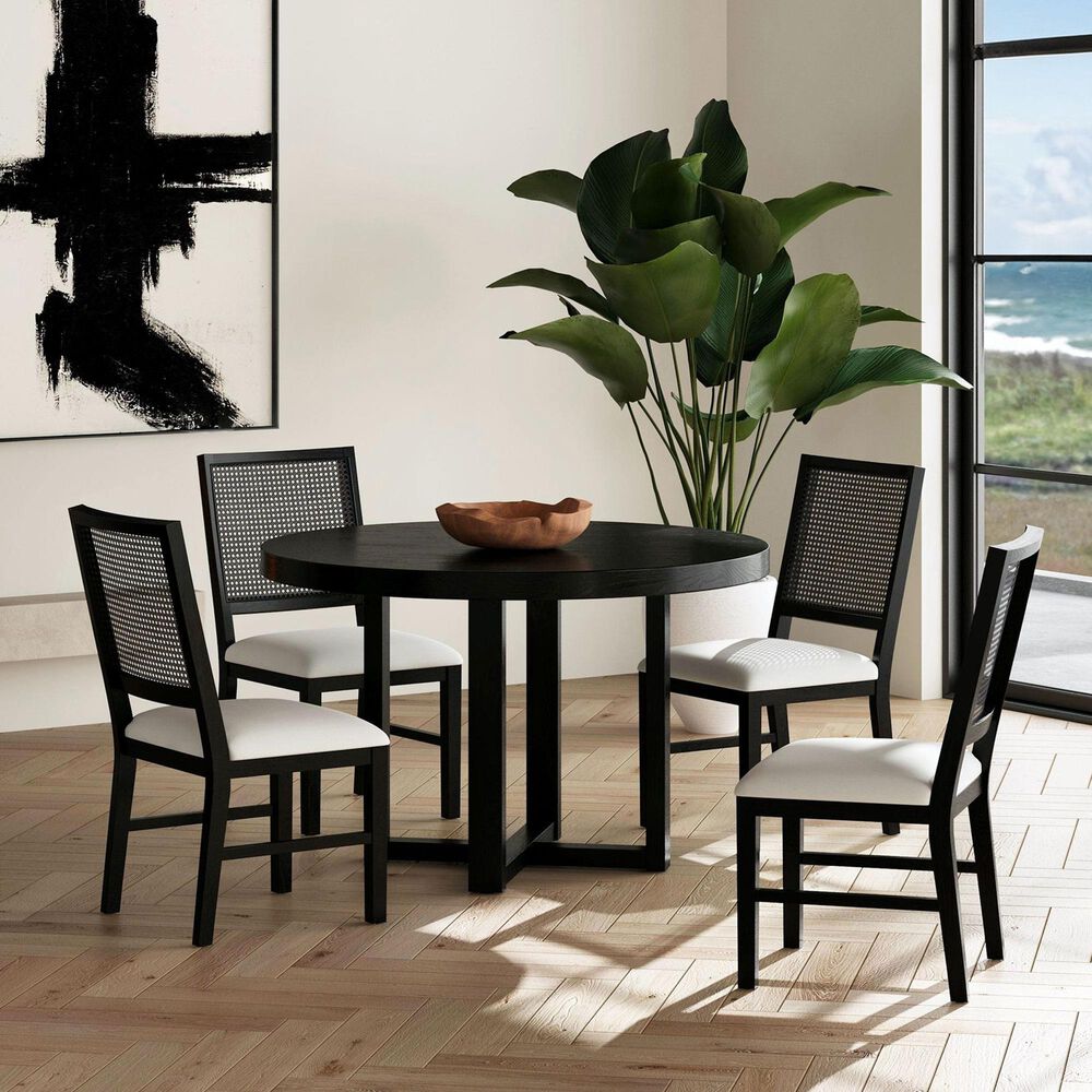Mayberry Hill Bahama Breeze 48&quot; Round Dining Table in Black, , large