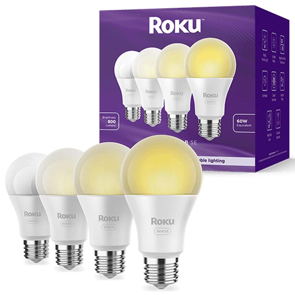 Roku 4-Pack Smart Bulb SE Dimmable A19 in White, , large