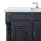 James Martin Vanities Brookfield 48" Single Bathroom Vanity in Antique Black with 3 cm Ethereal Noctis Quartz Top and Rectangle Sink, , large