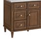 James Martin Vanities Lorelai 48" Single Bathroom Vanity in Mid-Century Walnut with 3 cm Eternal Jasmine Pearl Silestone Top, Rectangular Sink and FreePower Wireless Charger, , large