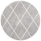 Safavieh Parma Shag PMA515G 3" Round Grey and Cream Area Rug, , large