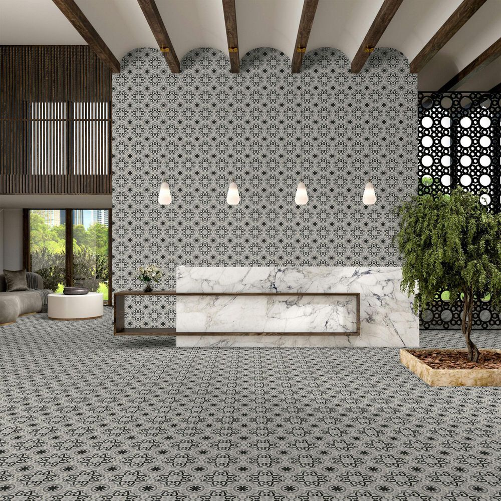 Dal-Tile Memoir Crystal Black 12&quot; x 12&quot; Matte Ceramic Tile, , large