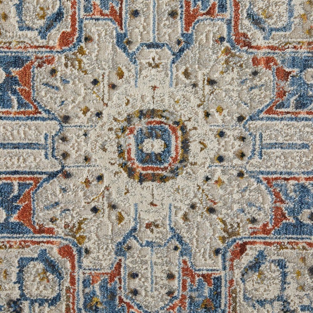 Feizy Kaia 39HTF 5&#39; x 7&#39;9&quot; Blue and Red Area Rug, , large