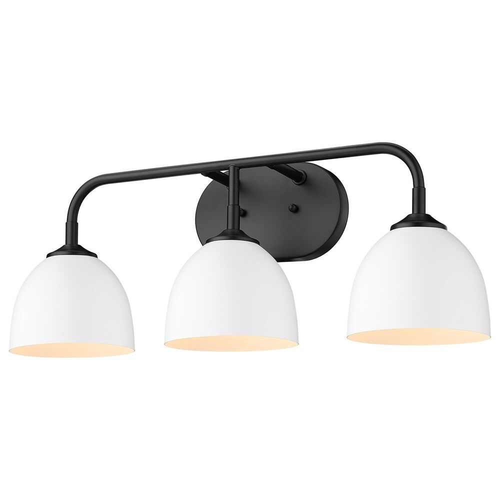 Golden Lighting Zoey 3-Light Bath Vanity in Matte Black, , large