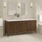 James Martin Vanities Myrrin 72" Double Vanity in Mid Century Walnut with 3 cm Ethereal Noctis Quartz Top, , large