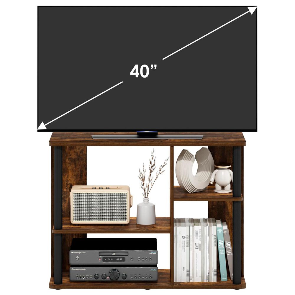 HOMLUX 32" TV Stand in Amber Pine and Black, , large