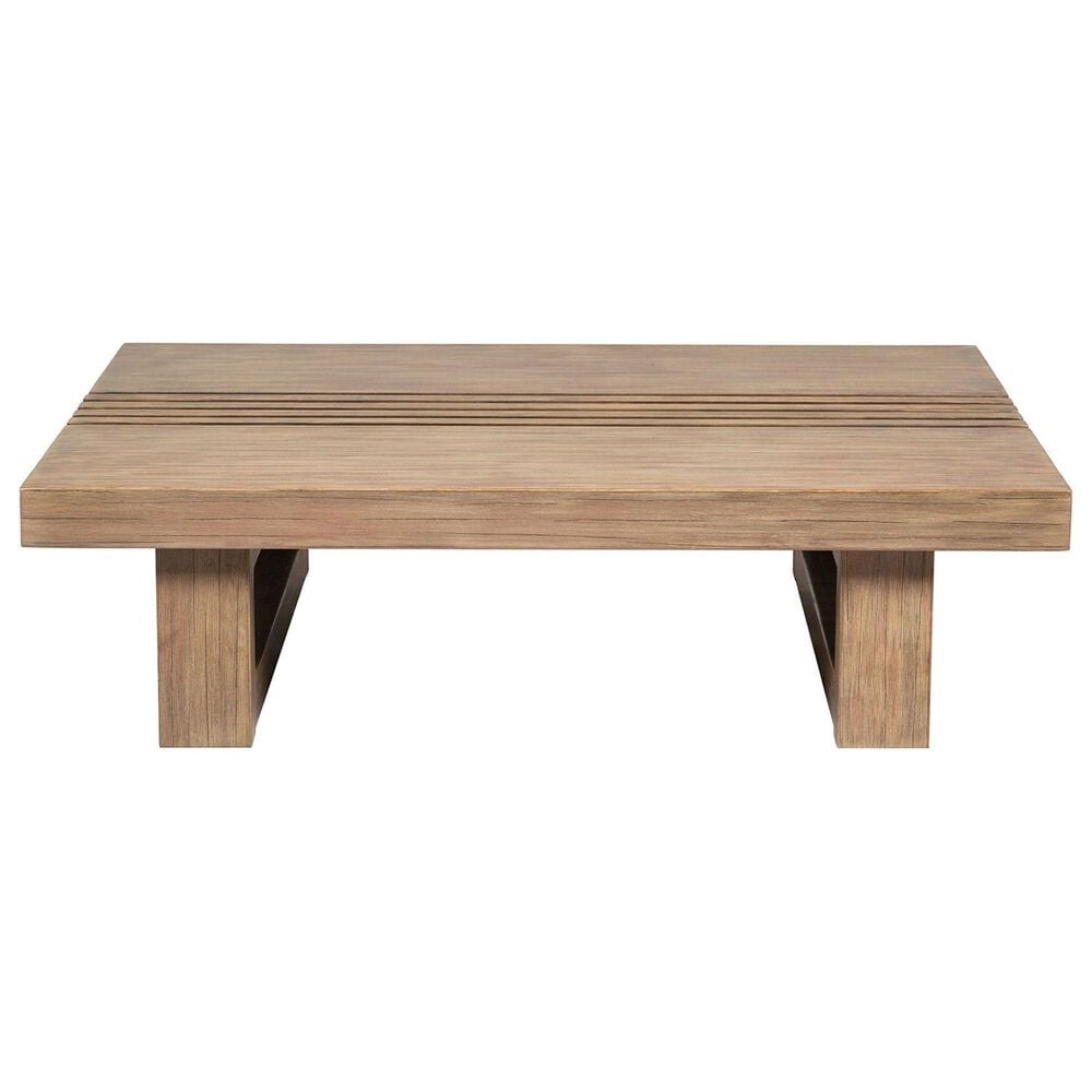 Armen Living Vivid Patio Coffee Table in Brown, , large