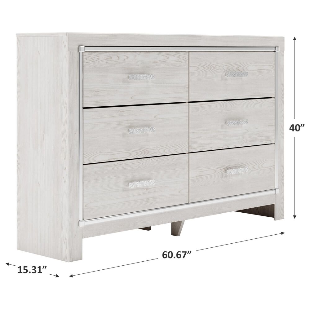 Ashley Altyra 6 Drawer Dresser in White, , large