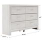 Ashley Altyra 6 Drawer Dresser in White, , large
