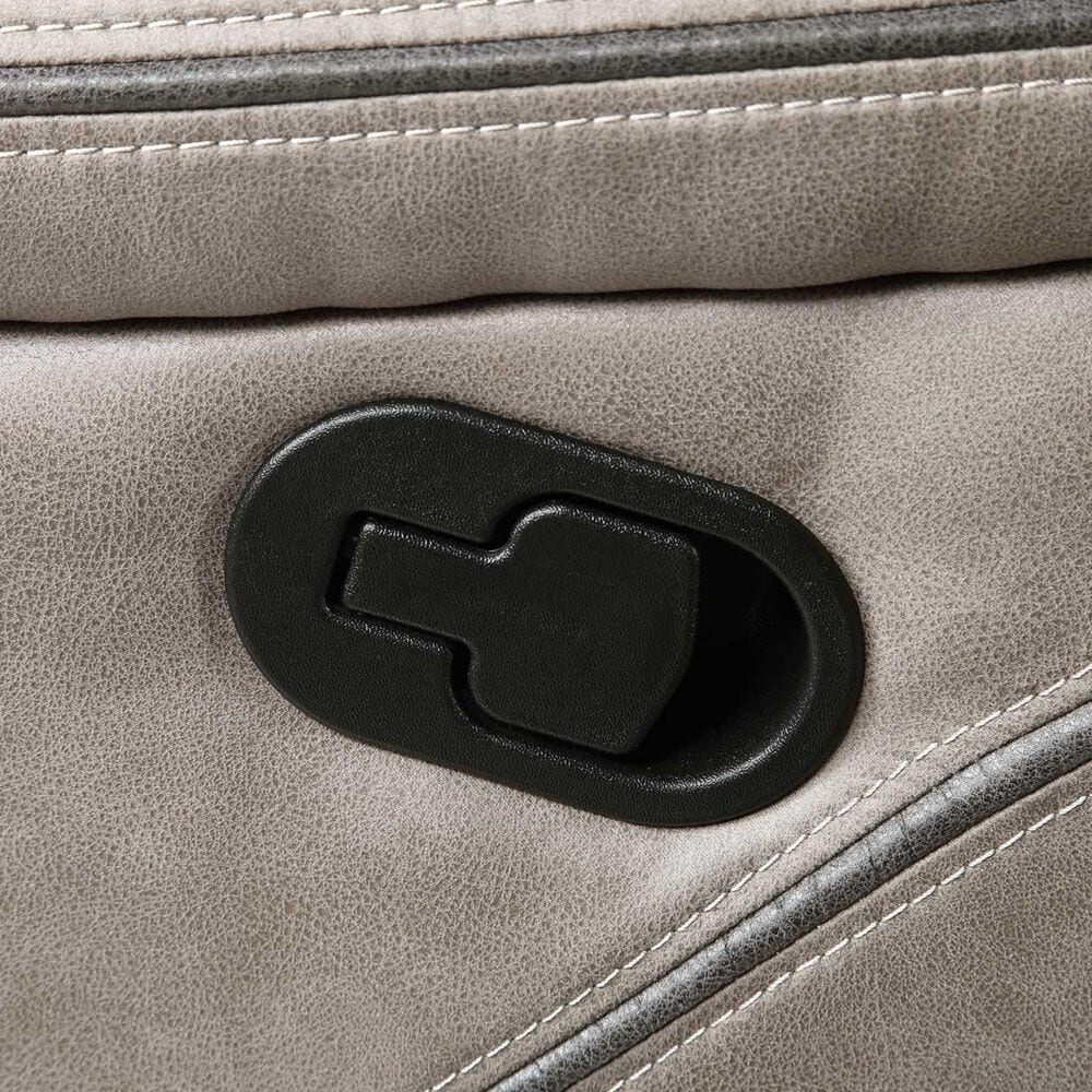 Steve Silver Tyson Manual Reclining Glider Console Loveseat in Grey, , large