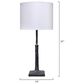 Splendor Living Rosehaven Table Lamp in Charcoal, , large