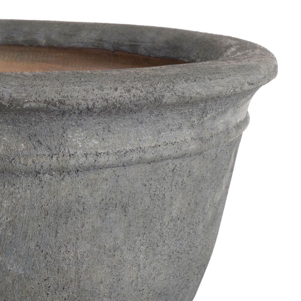 Alfresco Home Defina Small Patio Urn in Stormcloud, , large