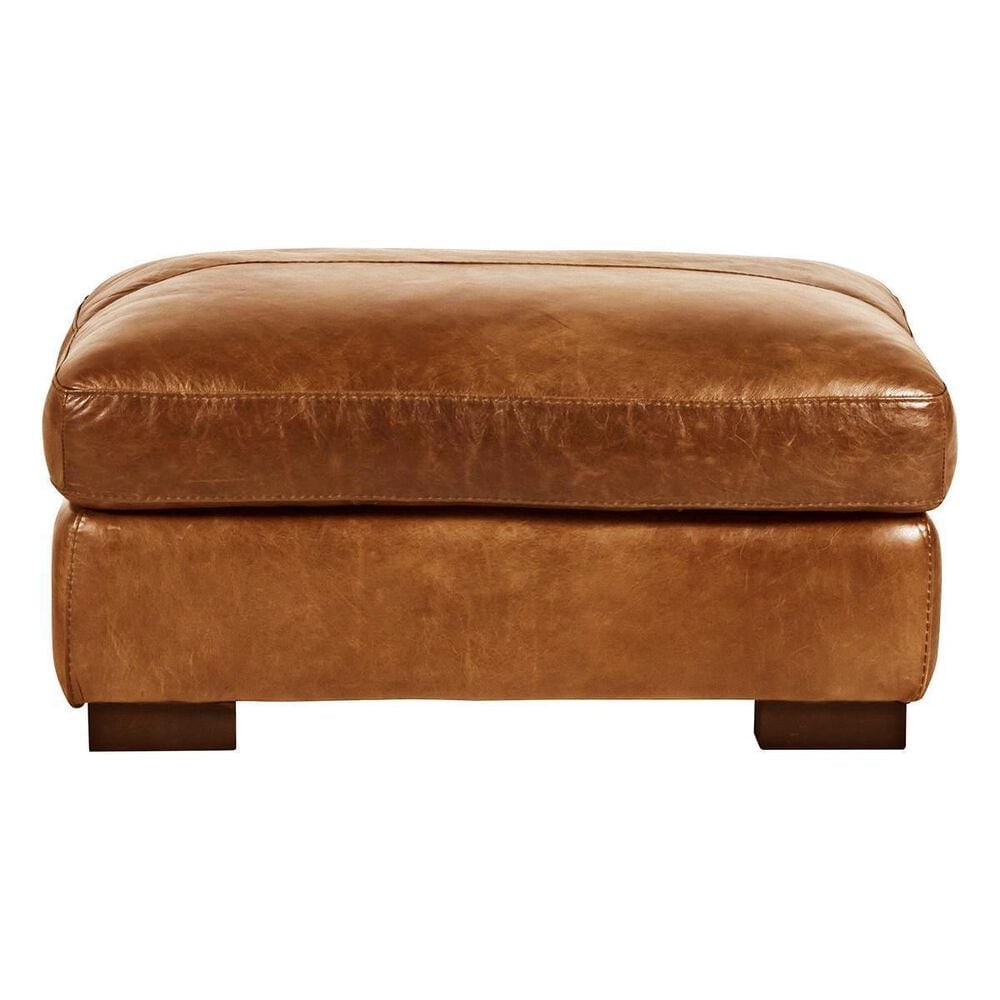 Softline Leather Ottoman in Splendor Chestnut, , large