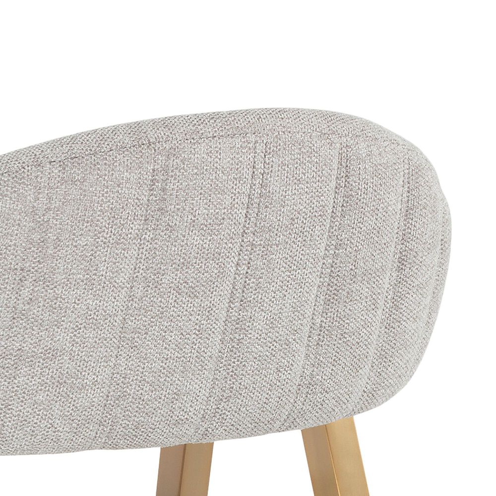 37B Burgos Dining Chair with Grey Cushion in Brushed Gold, , large