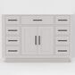 Lexora Home Abbey 48" Single Bathroom Vanity in White Oak with 2 cm White Quartz Top and Rectangular Sink, , large