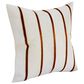L.R. Home 18" x 18" Stripe Faux Cowhide Throw Pillow in Ivory and Brown, , large