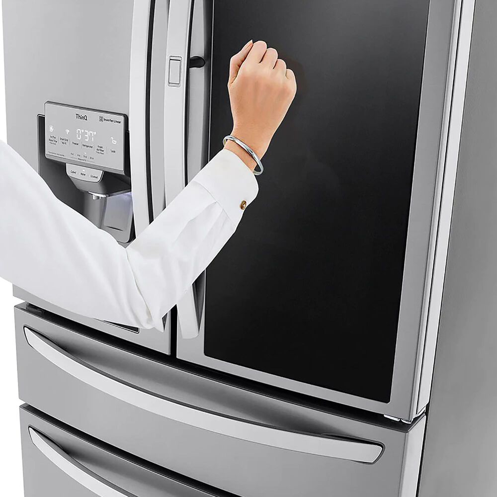 LG 2-Piece Kitchen Package with 22.3 Cu. Ft 4-Door French Door Refrigerator and Single Door Freezer in Stainless Steel, , large