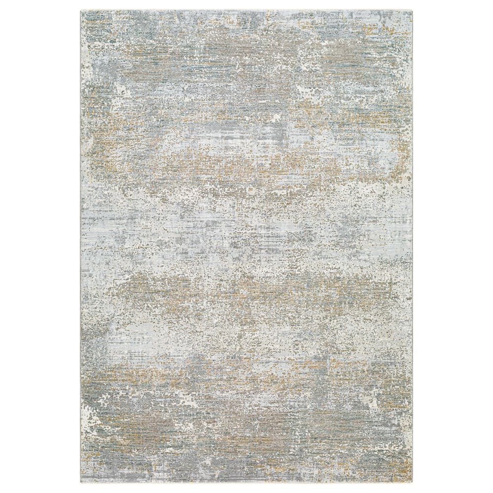 Surya Brunswick 9" x 12"2" Cream, Light Slate, Taupe, Blue, Gray and Seafoam Area Rug, , large
