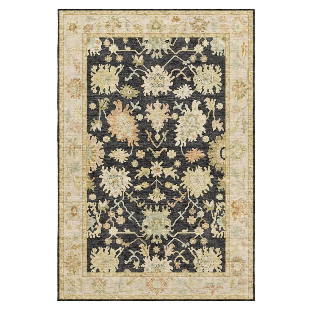 Dalyn Rug Company Hatay HY2 5" x 7"6" Black Area Rug, , large
