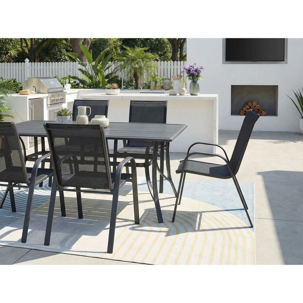 Redline Creation Inc. 7-Piece Patio Dining Set in Black, , large