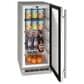 U-Line 15" Outdoor Stainless Solid Refrigerator with Lock in Stainless Steel, , large