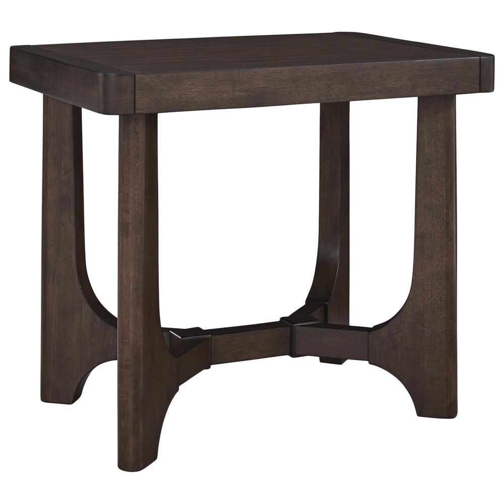 Ashley Korestone End Table in Dark Brown, , large