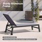 HOMLUX 3-Piece Patio Chaise Lounge Set with Wheels in Light Grey, , large