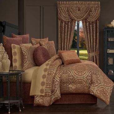 J. Queen New York Harvest Moon 4-Piece Queen Comforter Set in Burgundy, , large