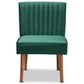 Baxton Studio Alvis Side Chair with Green Velvet Cushion in Walnut Brown, , large