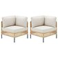 Sunwell Garden Patio Module Corner Chair in Beige (Set of 2), , large