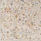 Surya Reina Light Gray, Denim, Cream, Tan, Light Brown, Rust, Mustard and Olive 6"7" Round Area Rug, , large