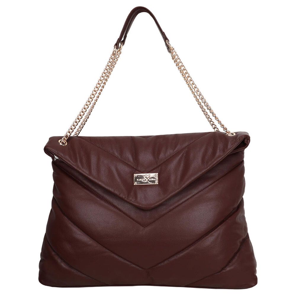 Sandy Lisa Cali Shoulder Bag in Burgundy, , large