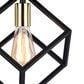 Vaxcel Deering 1-Light Flush Mount in Matte Black and Satin Brass, , large