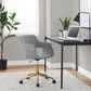 Lumisource Margarite Task Chair with Grey Fabric Cushion in Gold, , large