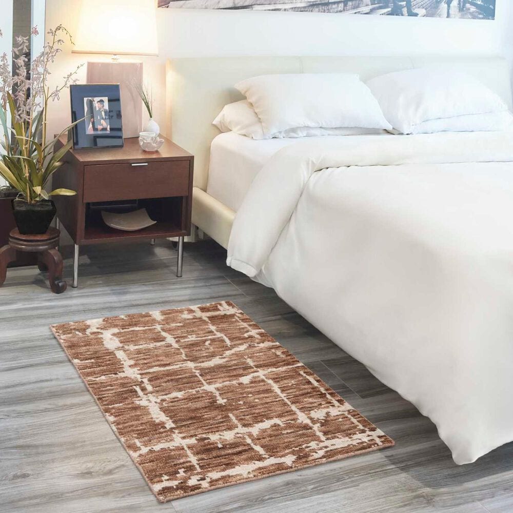 Nourison Luna 2&#39; x 3&#39; Mocha and Ivory Area Rug, , large