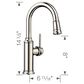 Blanco Empressa Pull-Down Bar Faucet 1.5 GPM in Polished Nickel, , large