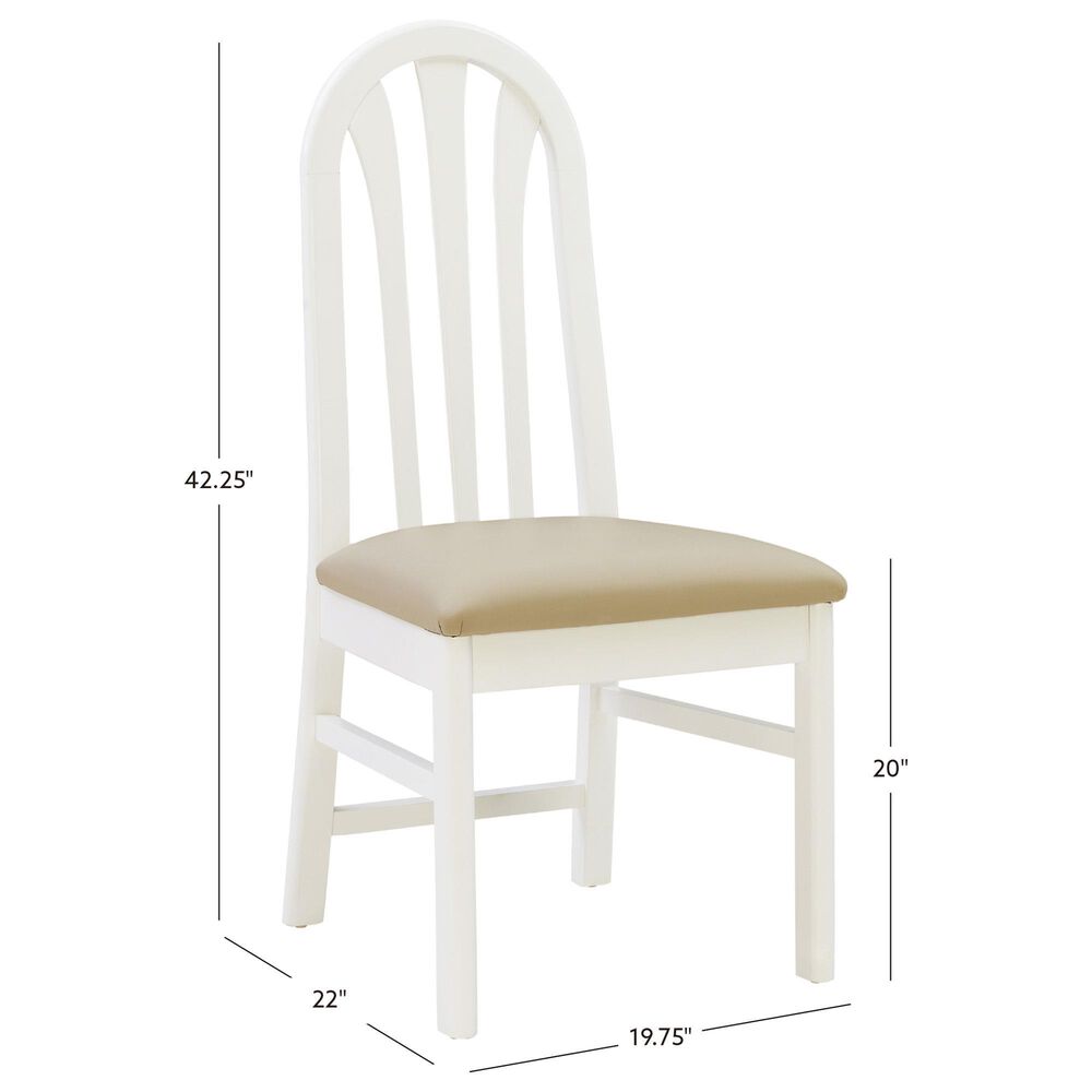 Linon Home Decor Jesper Side Chair in White (Set of 2), , large