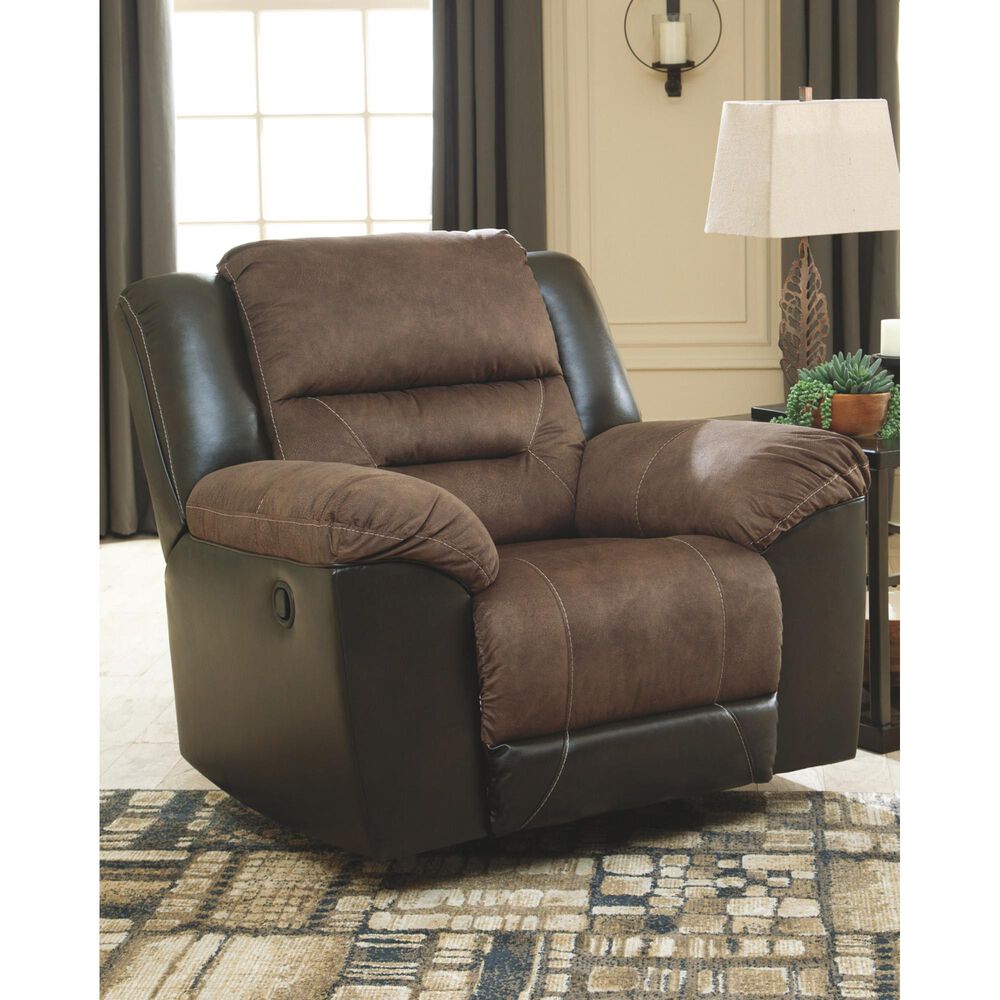 Signature Design by Ashley Earhart Manual Rocker Recliner in Chestnut, , large