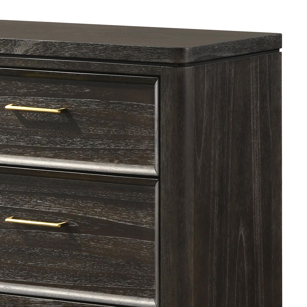 Crown Mark Ethel Queen Bed with Two Nightstands in Dark Brown, , large