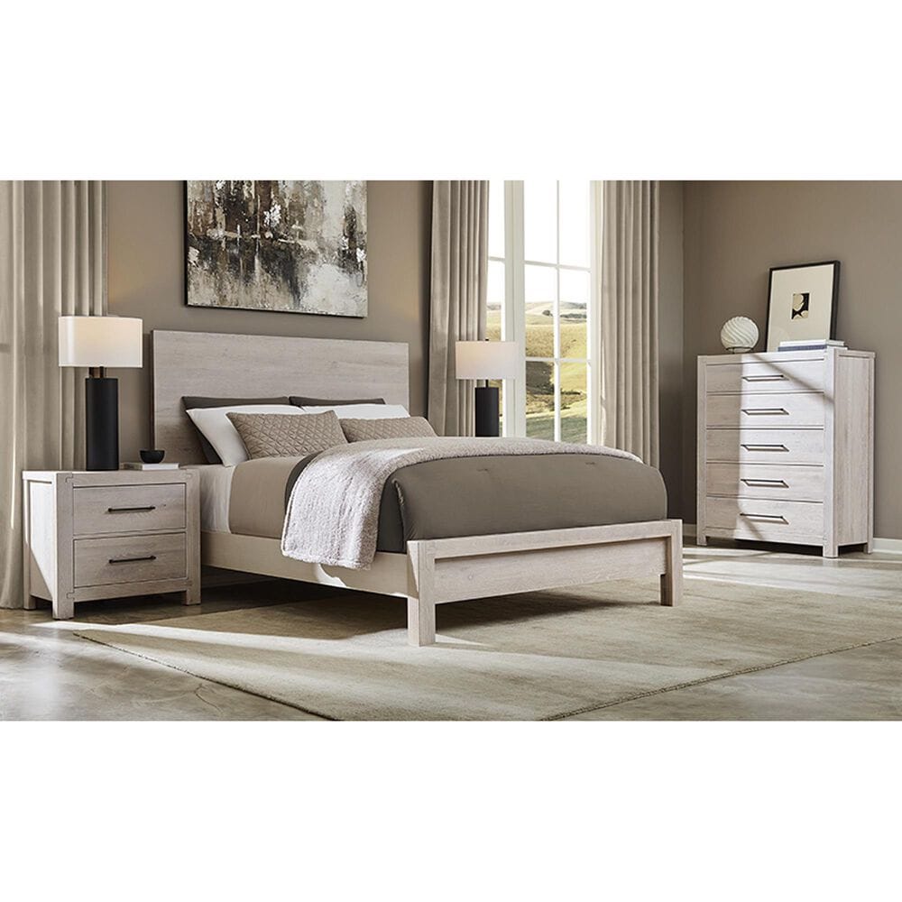 Viceray Collections Joinery 2-Drawer Nightstand in Washed White Oak, , large