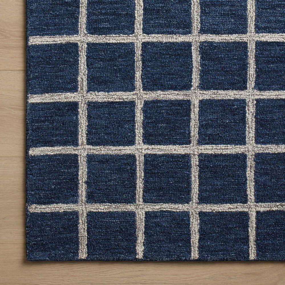 Chris Loves Julia x Loloi Polly 2&#39; x 5&#39; Navy and Silver Runner, , large